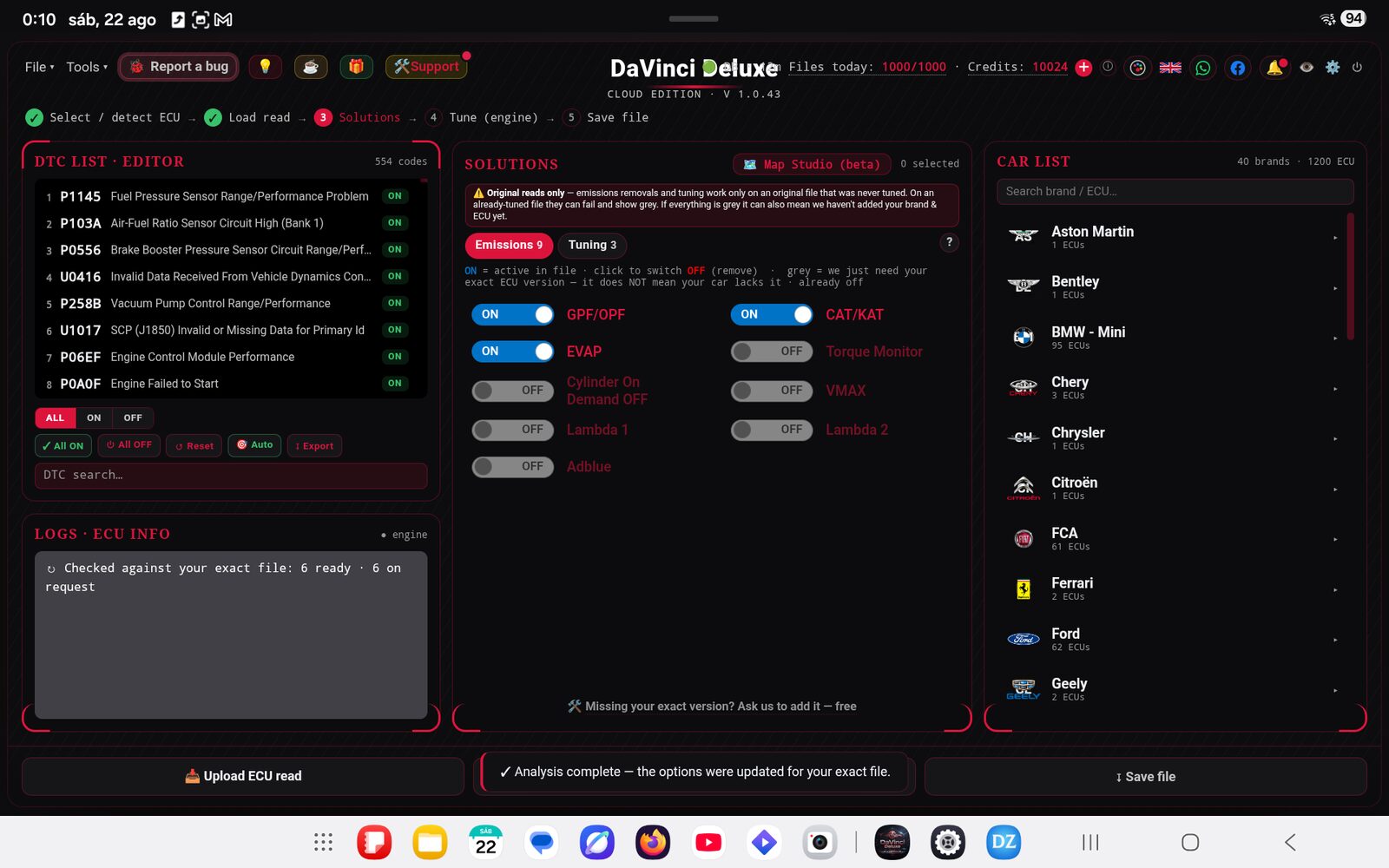 DaVinci Deluxe on Android 8