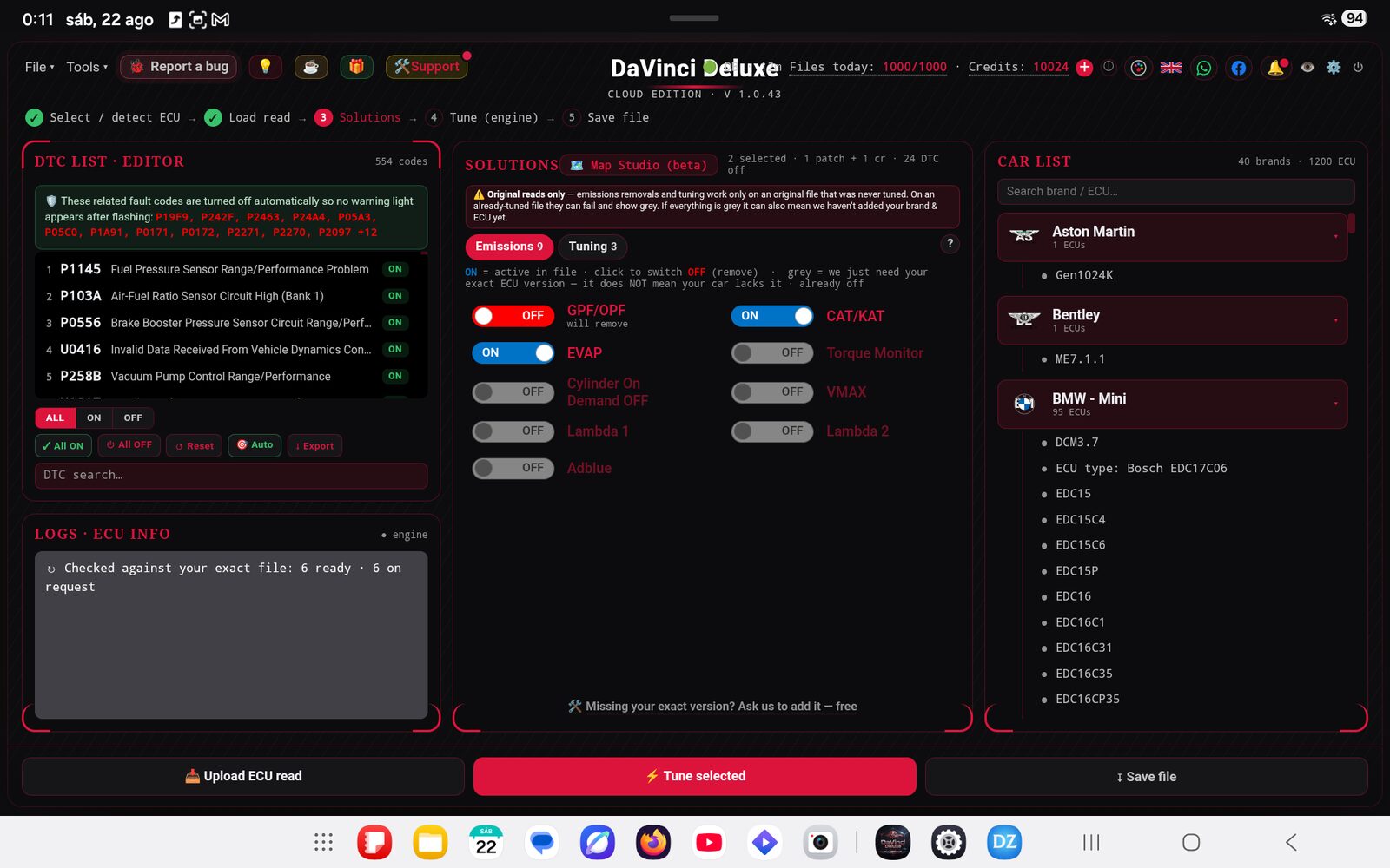 DaVinci Deluxe on Android 11